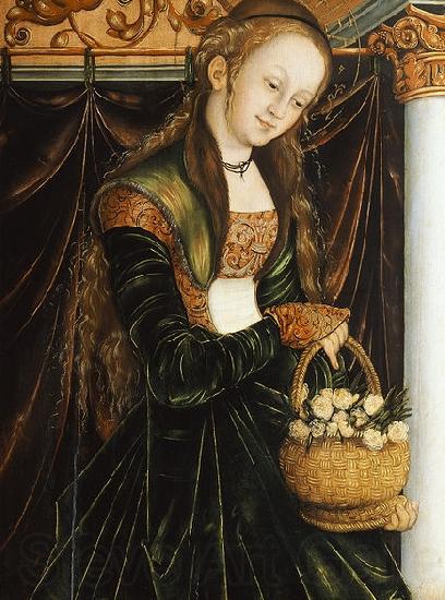 Lucas Cranach Die Heilige Dorothea Norge oil painting art